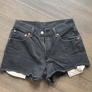 Vintage black levi shorts